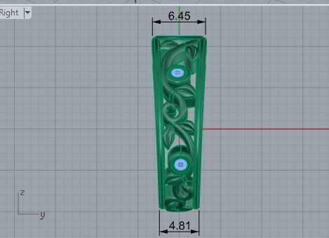 Round Diamond Engraved Ring  3415 3D print model  3D print model_6