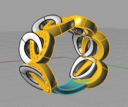 YD235 rose gold ring with diamonds 3D print model_7