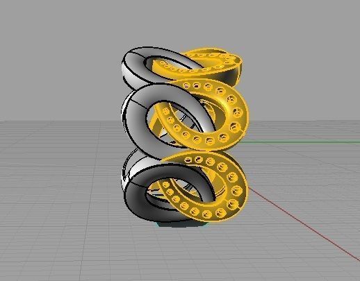 YD235 rose gold ring with diamonds 3D print model_6