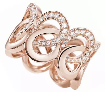 YD235 rose gold ring with diamonds 3D print model_0