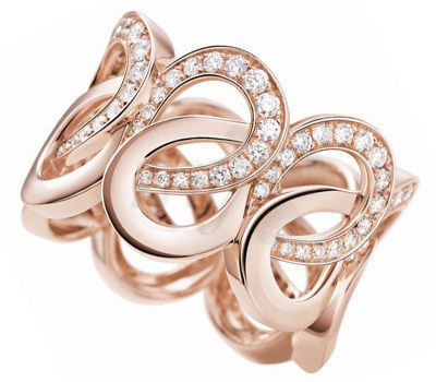 YD235 rose gold ring with diamonds 3D print model_3