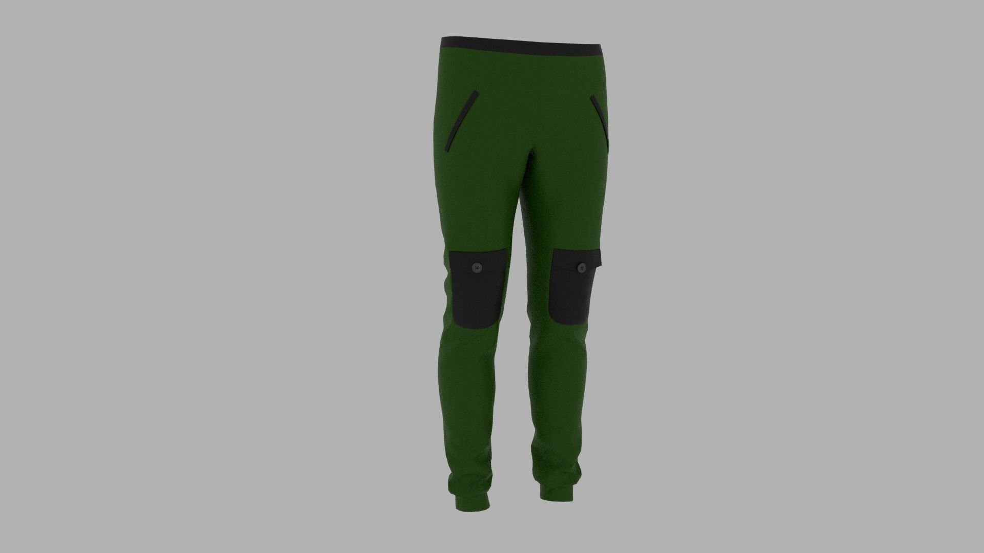 Pants mannequin wearing leggings Low-poly 3D model_4
