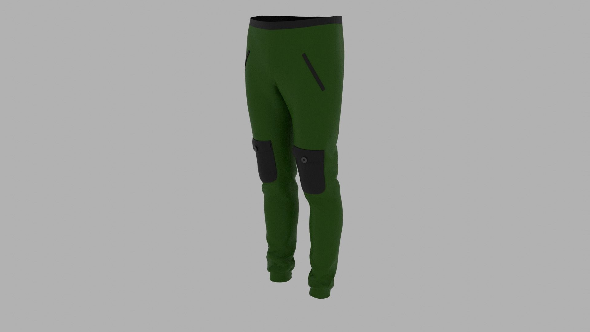 Pants mannequin wearing leggings Low-poly 3D model_2