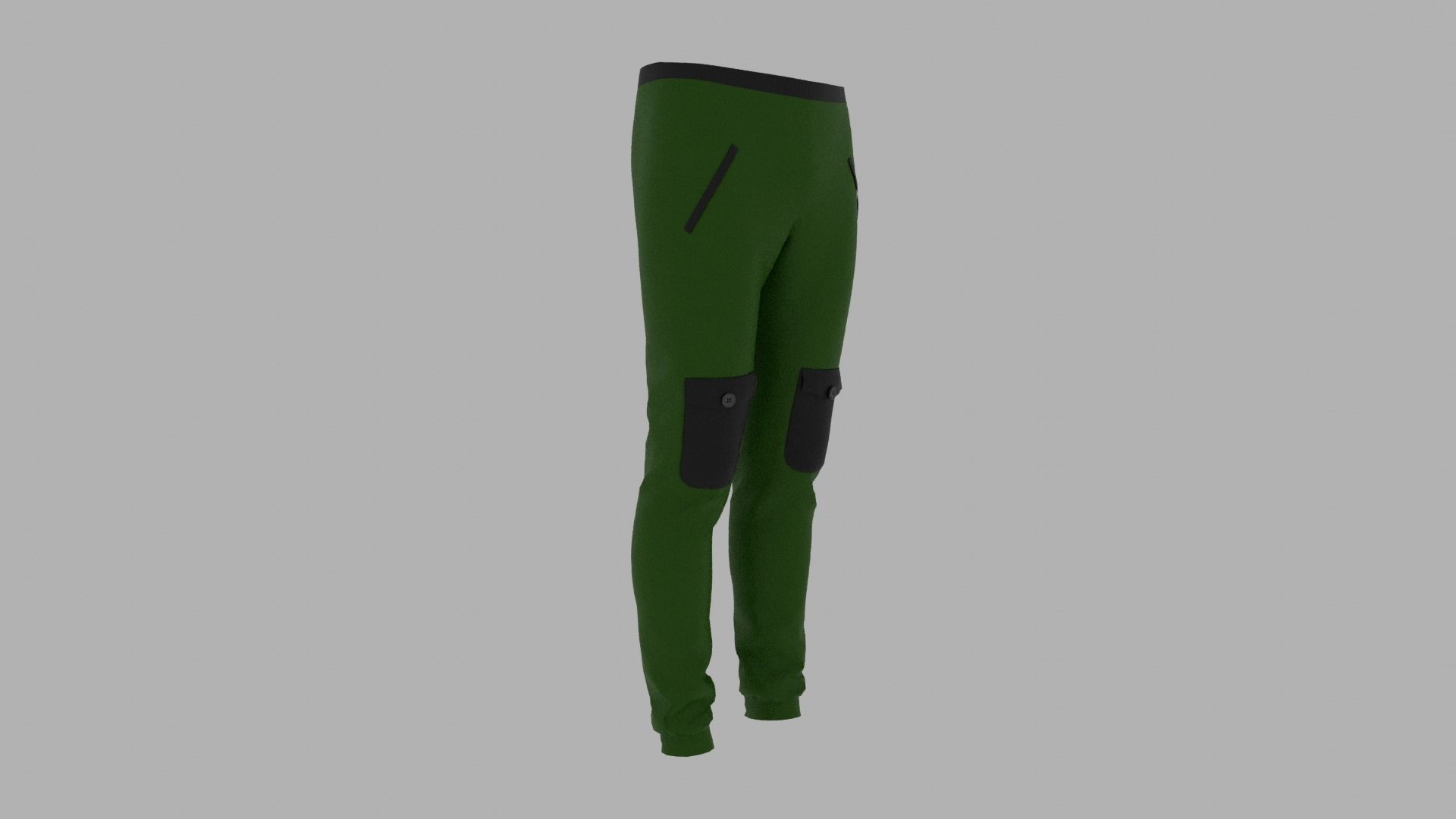 Pants mannequin wearing leggings Low-poly 3D model_3