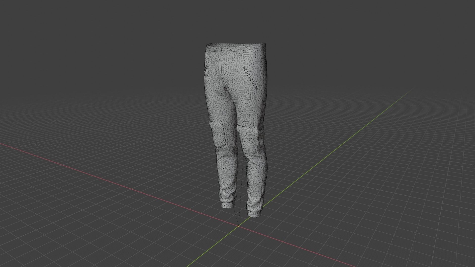Pants mannequin wearing leggings Low-poly 3D model_9
