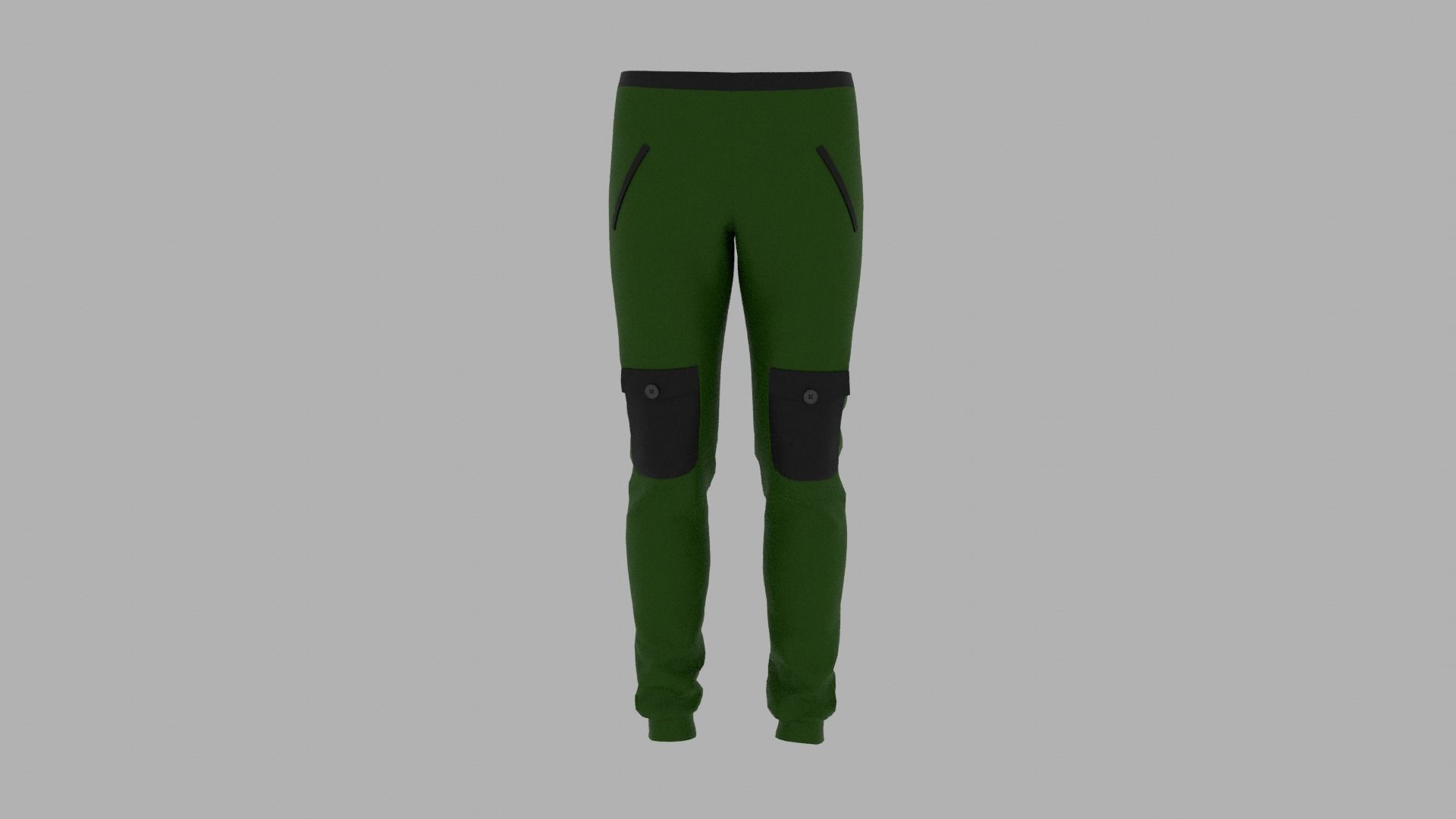 Pants mannequin wearing leggings Low-poly 3D model_1