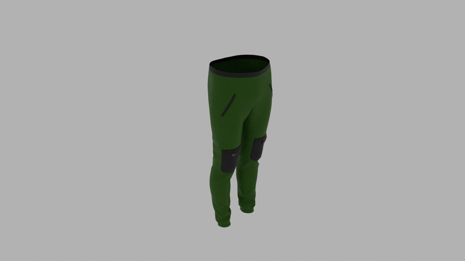Pants mannequin wearing leggings Low-poly 3D model_6