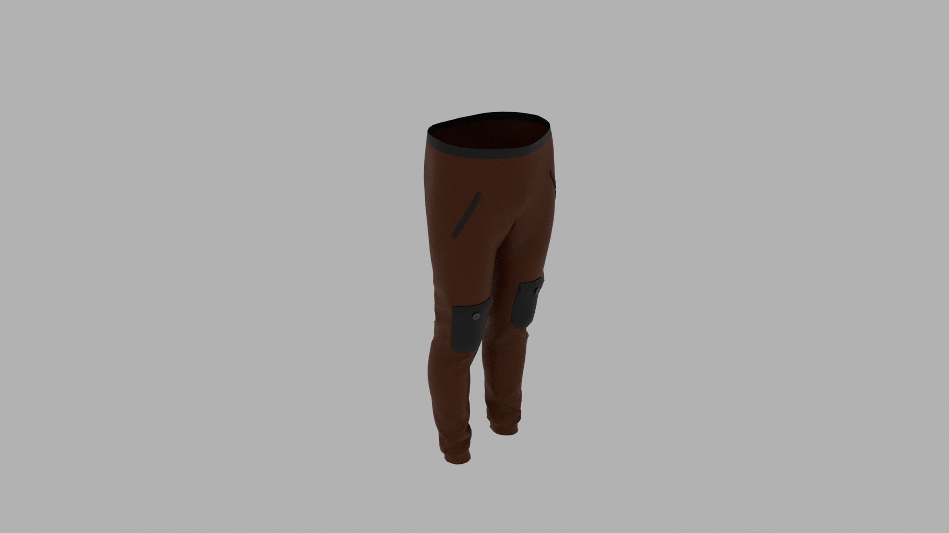 Pants Low-poly 3D model_6