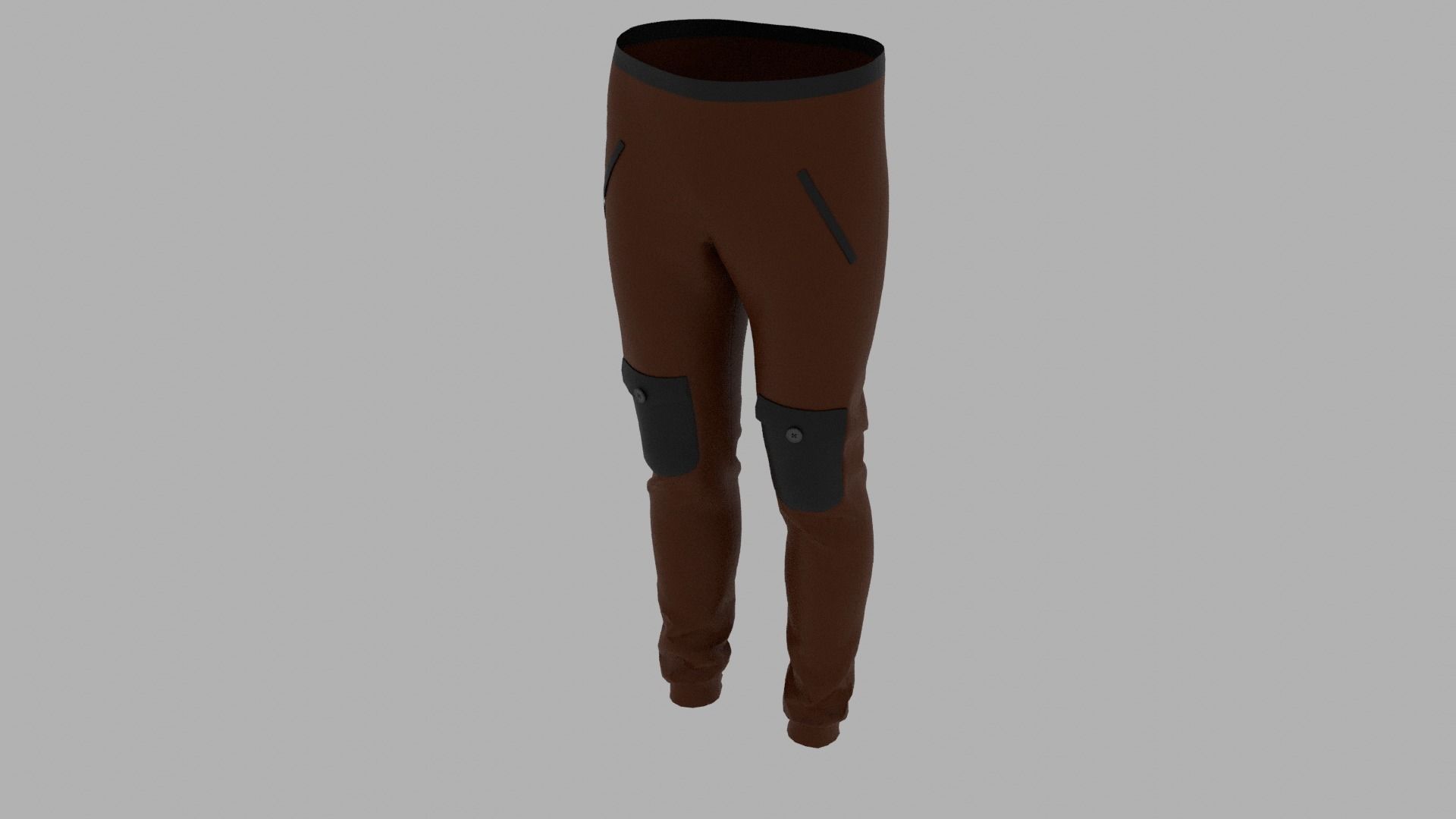 Pants Low-poly 3D model_5