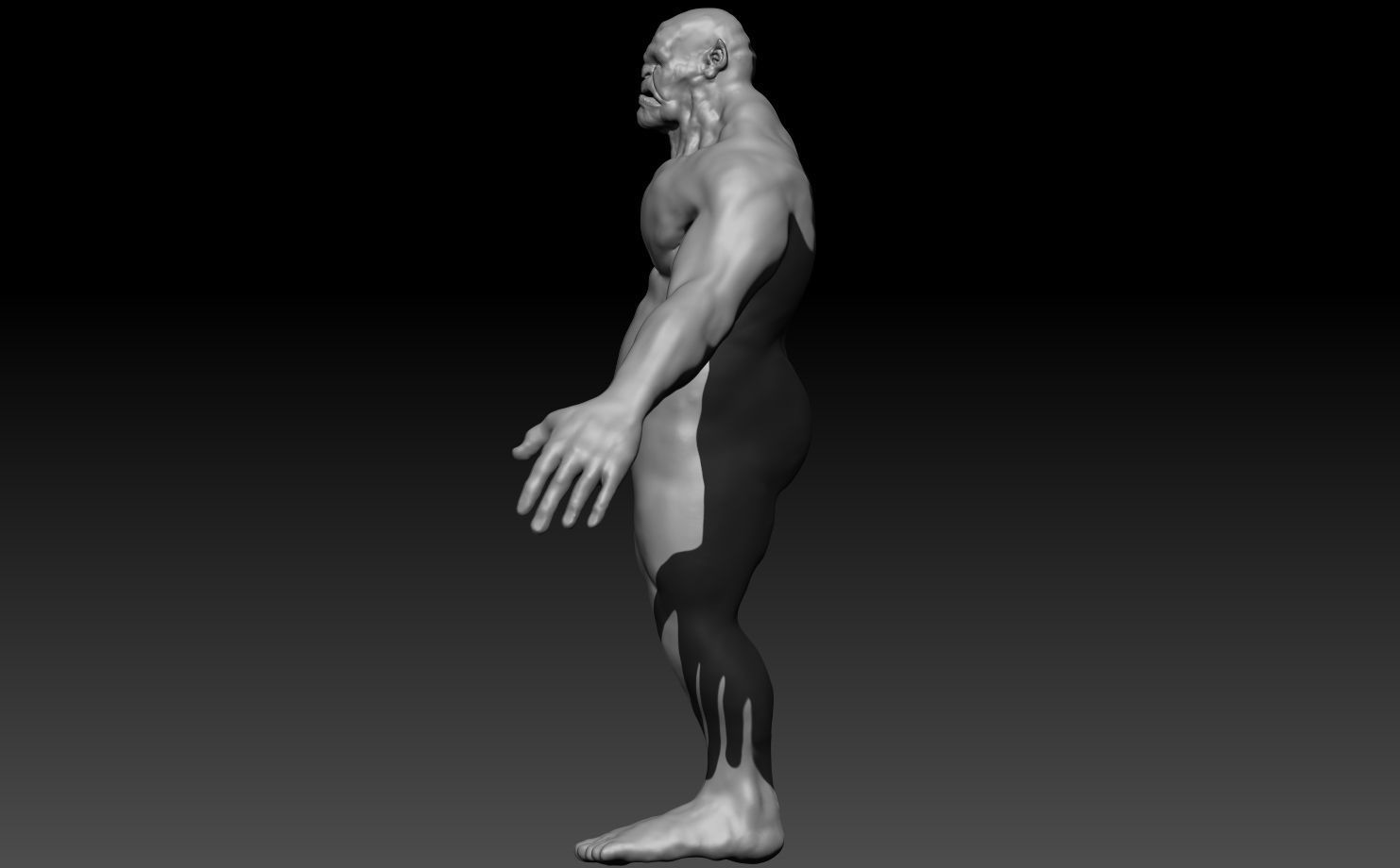 Highpoly Orc naked man Free 3D model_3