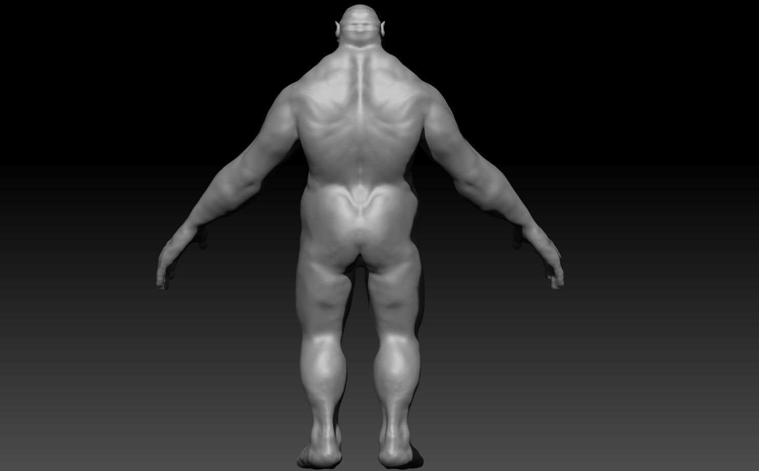 Highpoly Orc naked man Free 3D model_5