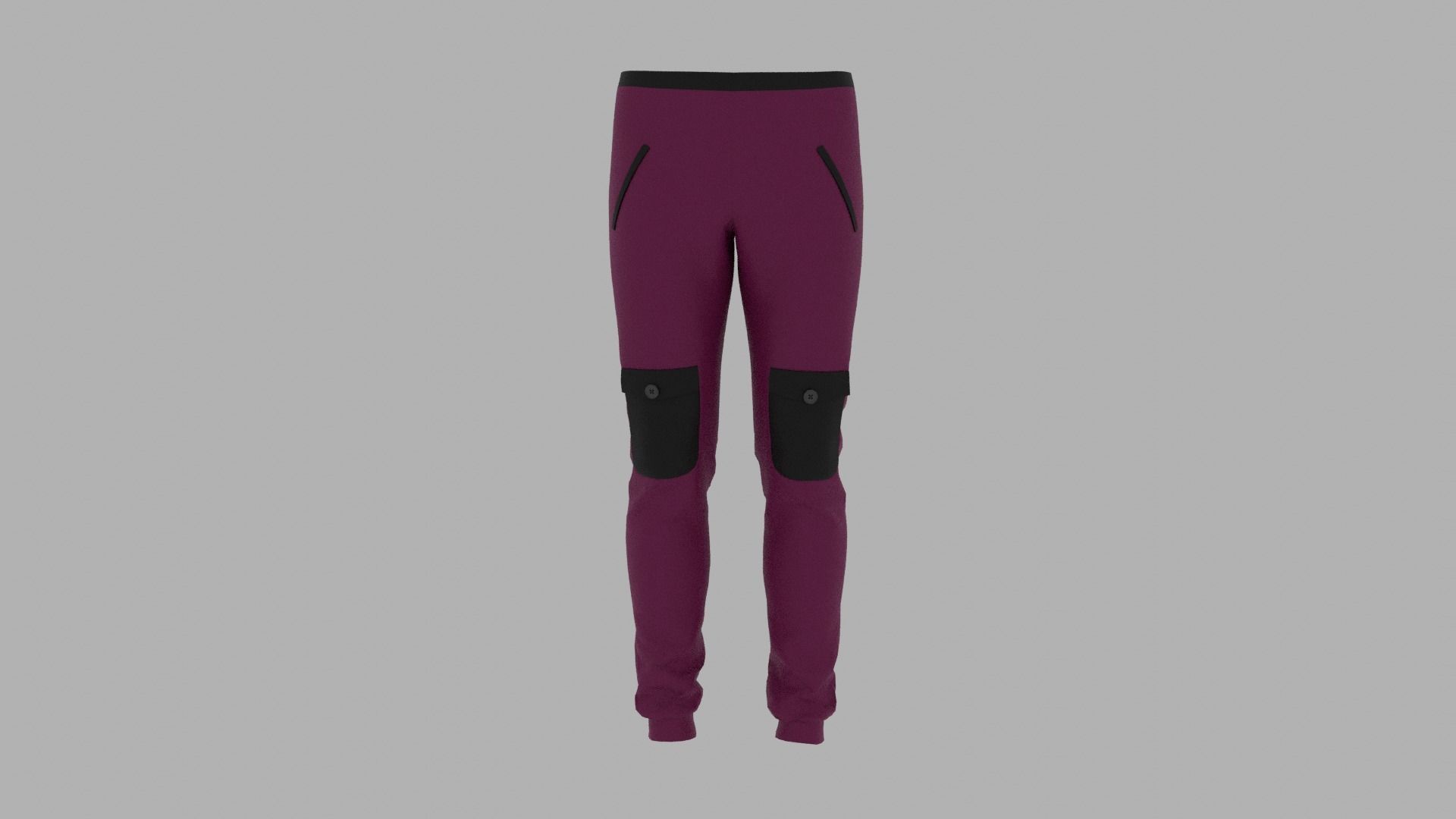 Pants Low-poly 3D model_1