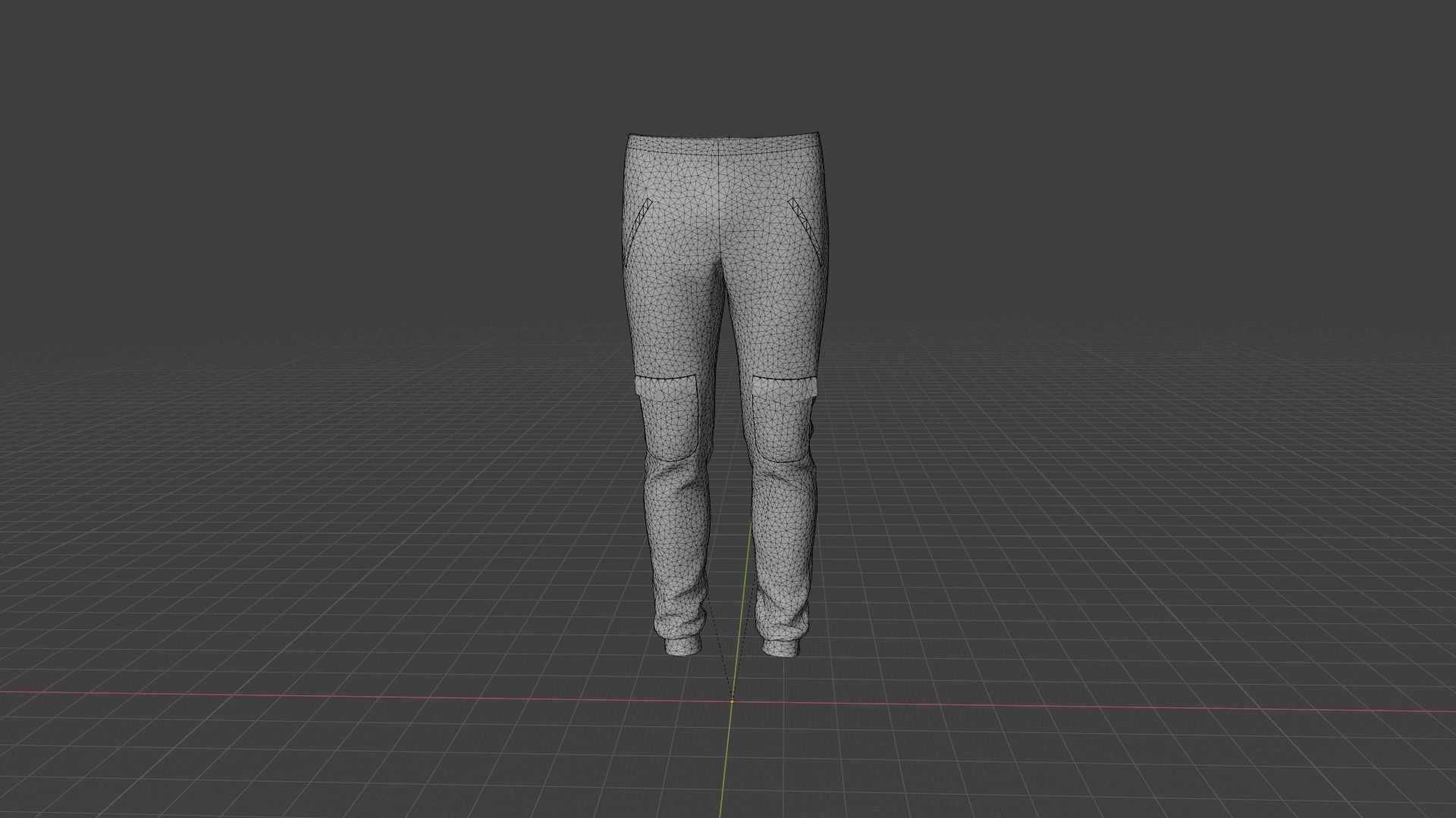Pants Low-poly 3D model_8