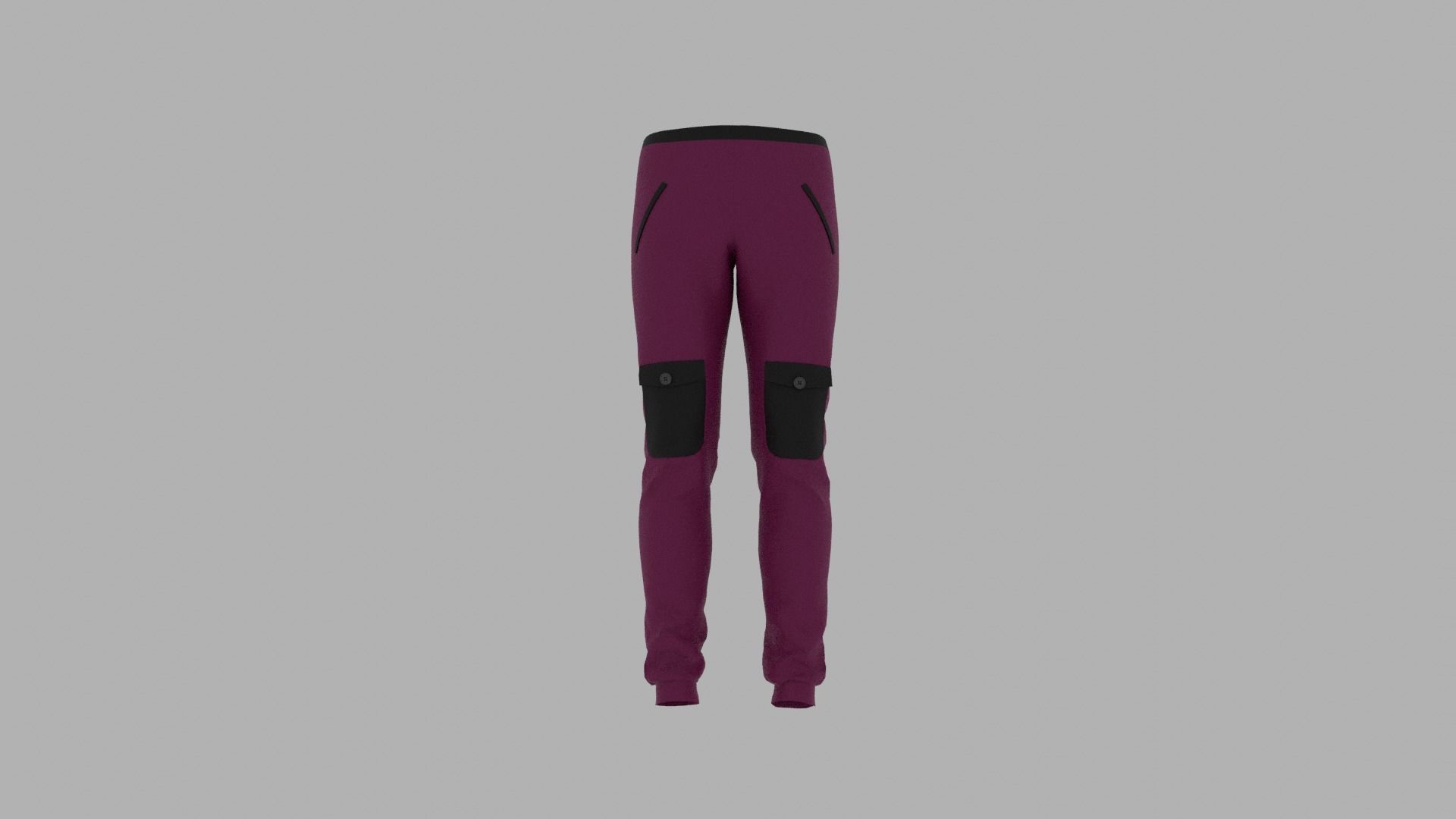 Pants Low-poly 3D model_7