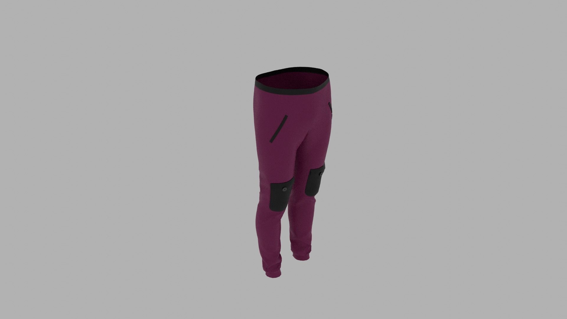 Pants Low-poly 3D model_6