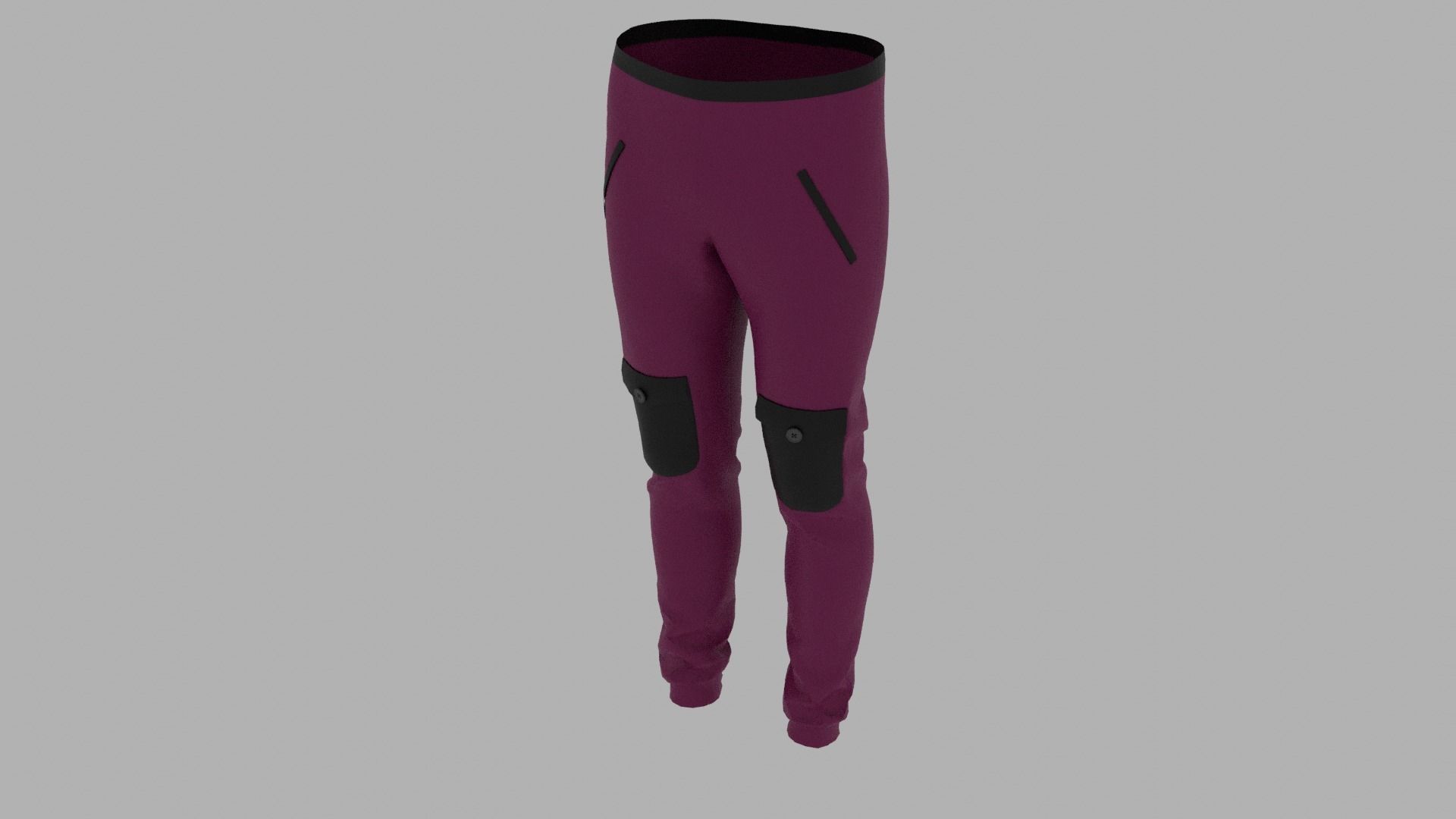 Pants Low-poly 3D model_5