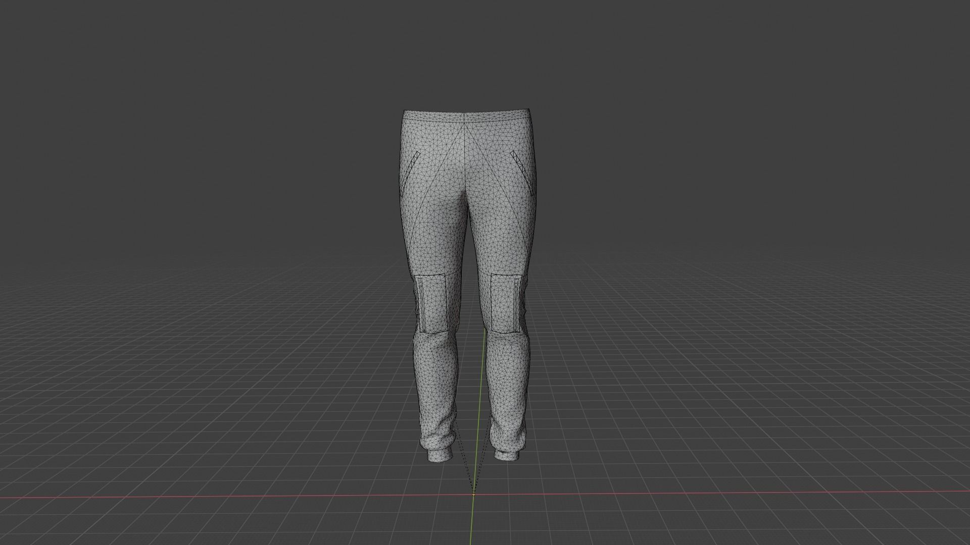Pants mannequin wearing Low-poly 3D model_8