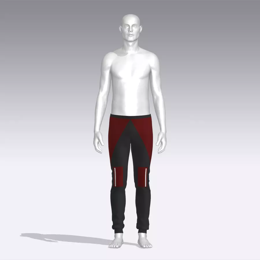 Pants mannequin wearing Low-poly 3D model_0