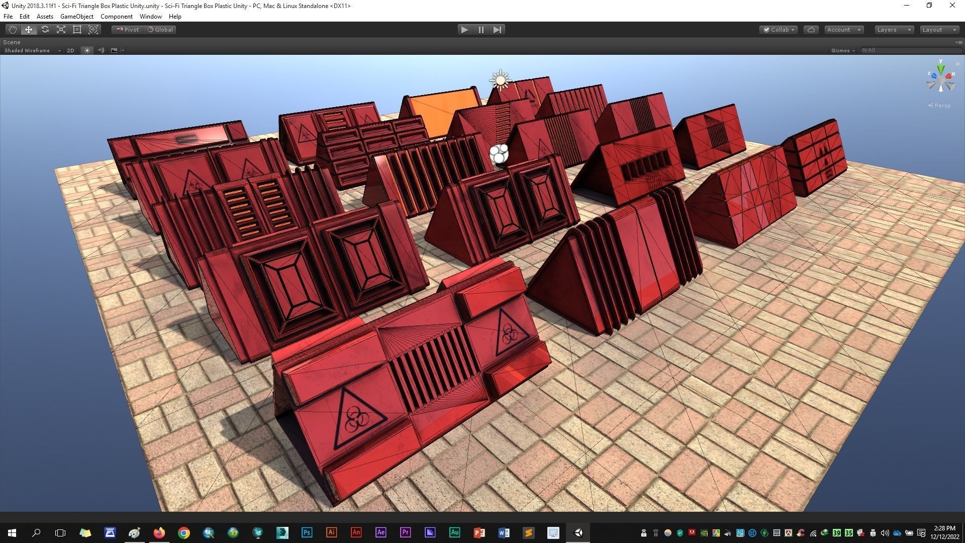 Sci-Fi Triangle Box Plastic Low-poly 3D model_18