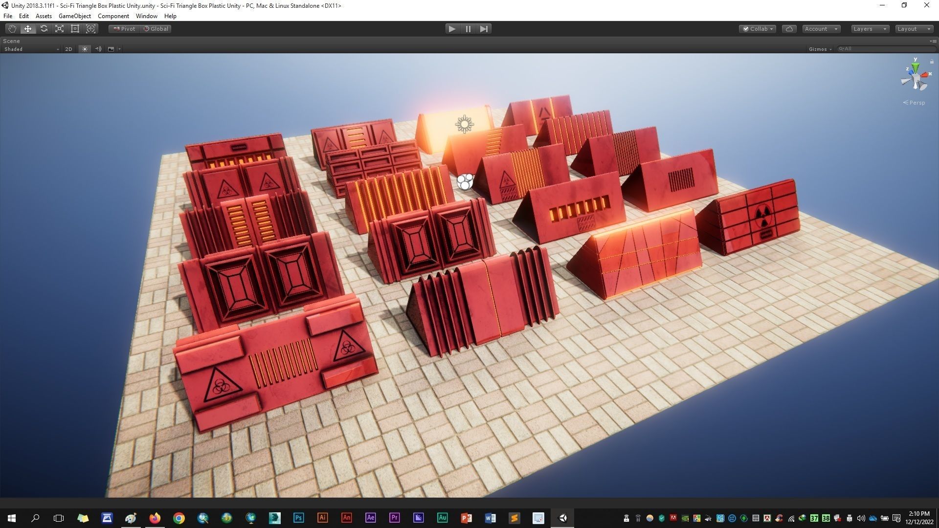 Sci-Fi Triangle Box Plastic Low-poly 3D model_12