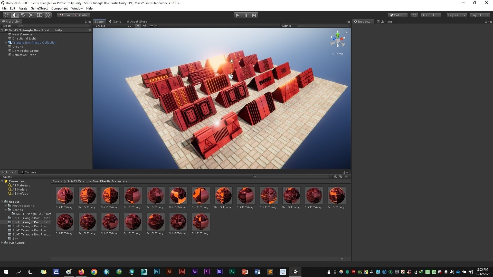 Sci-Fi Triangle Box Plastic Low-poly 3D model_7