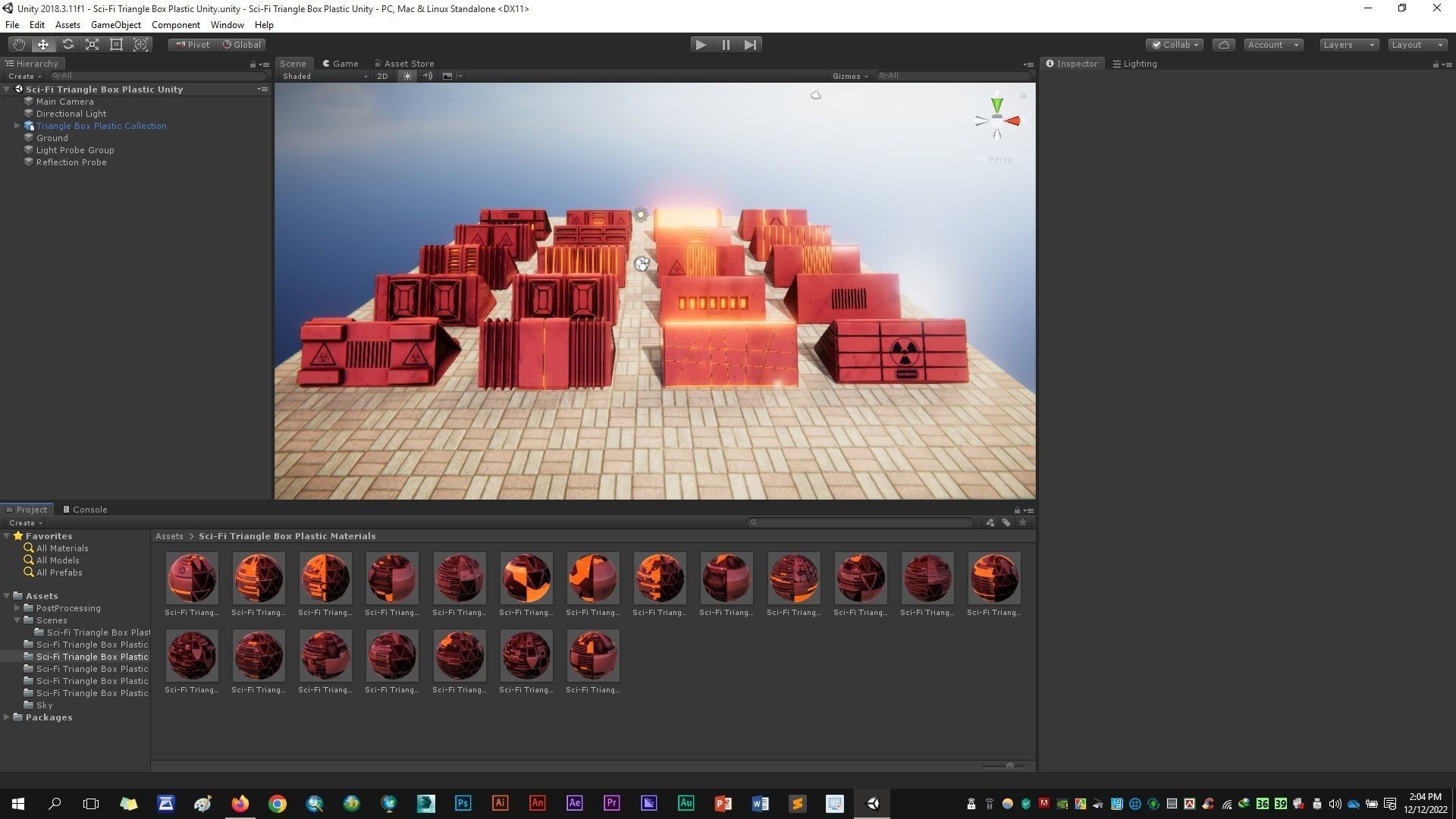 Sci-Fi Triangle Box Plastic Low-poly 3D model_6