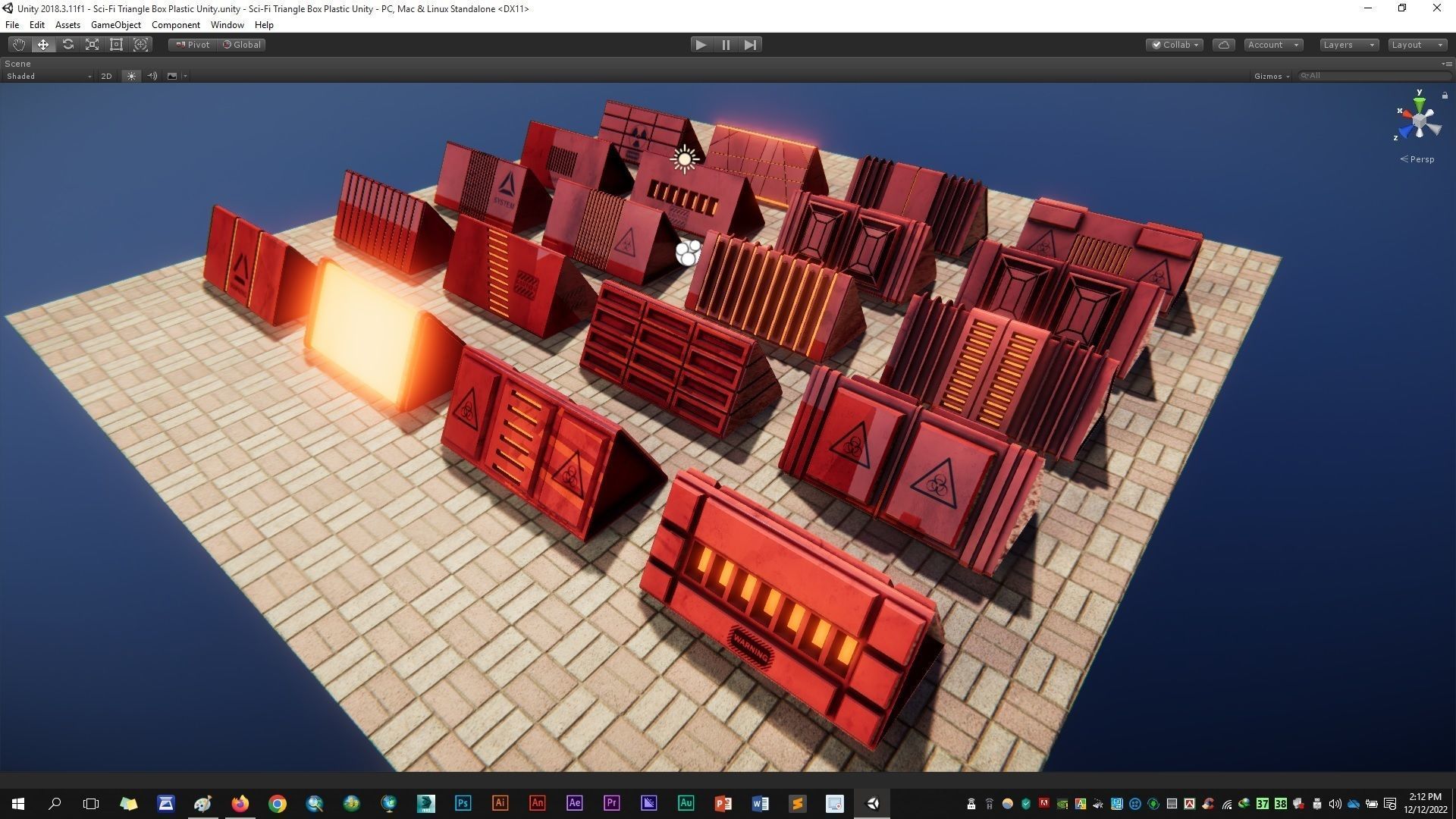 Sci-Fi Triangle Box Plastic Low-poly 3D model_15