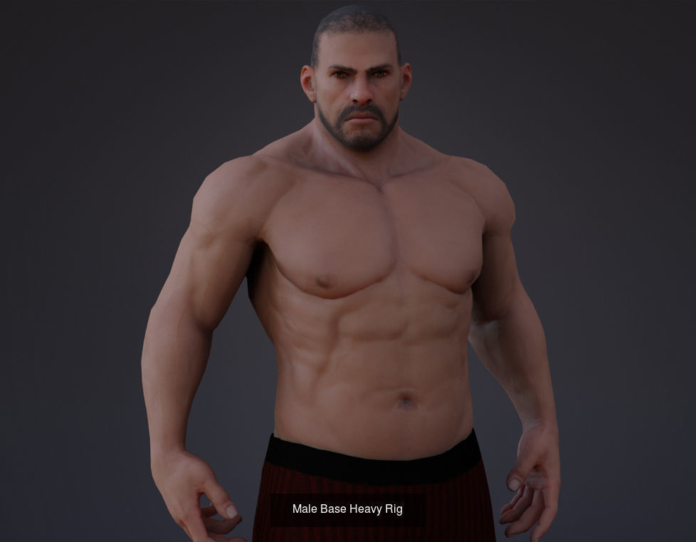 Male Base Rig 4 3D Model Collection_9