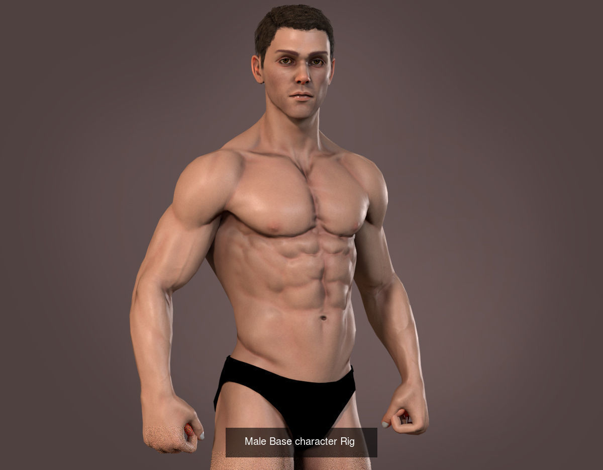 Male Base Rig 4 3D Model Collection_12