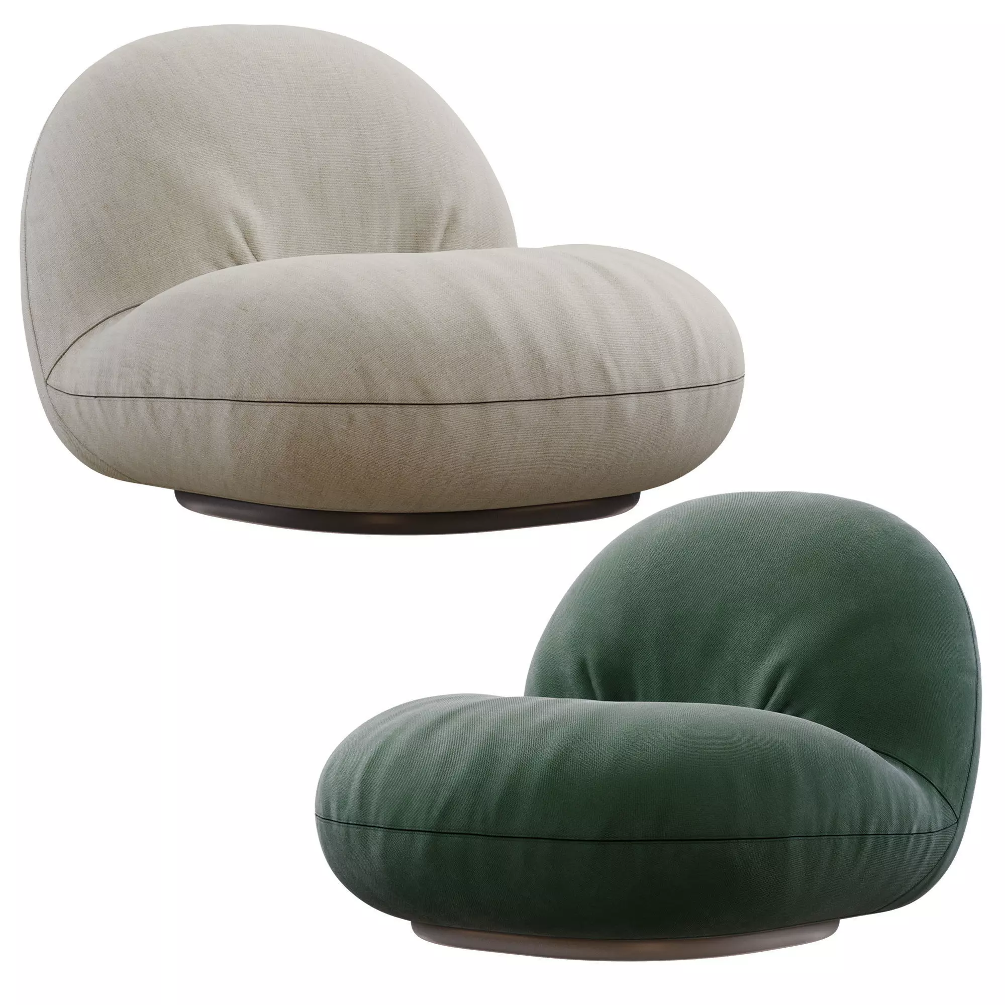 Pacha Armchair By Gubi 3D model
