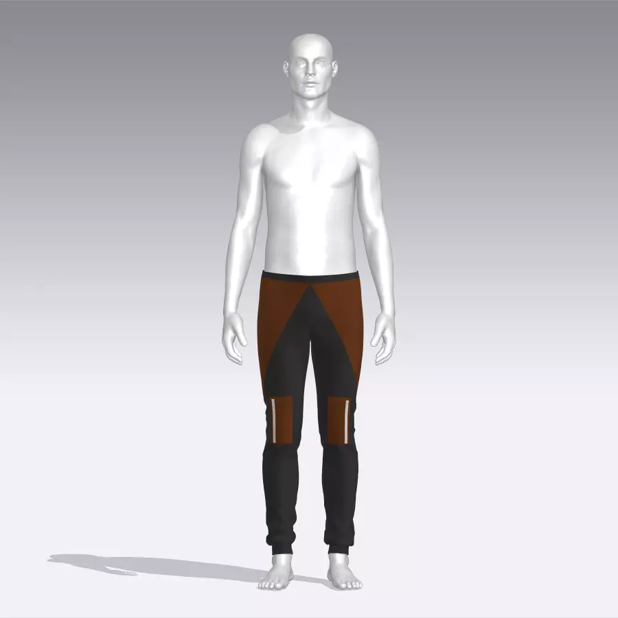 Pants mannequin wearing Low-poly 3D model_0