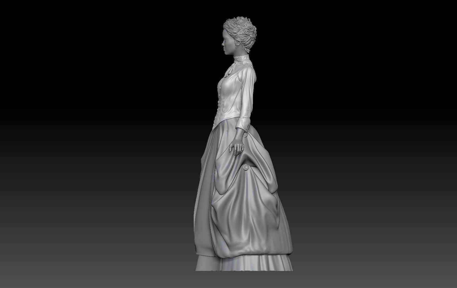VICTORIAN ERA GIRL 1 3D print model_1
