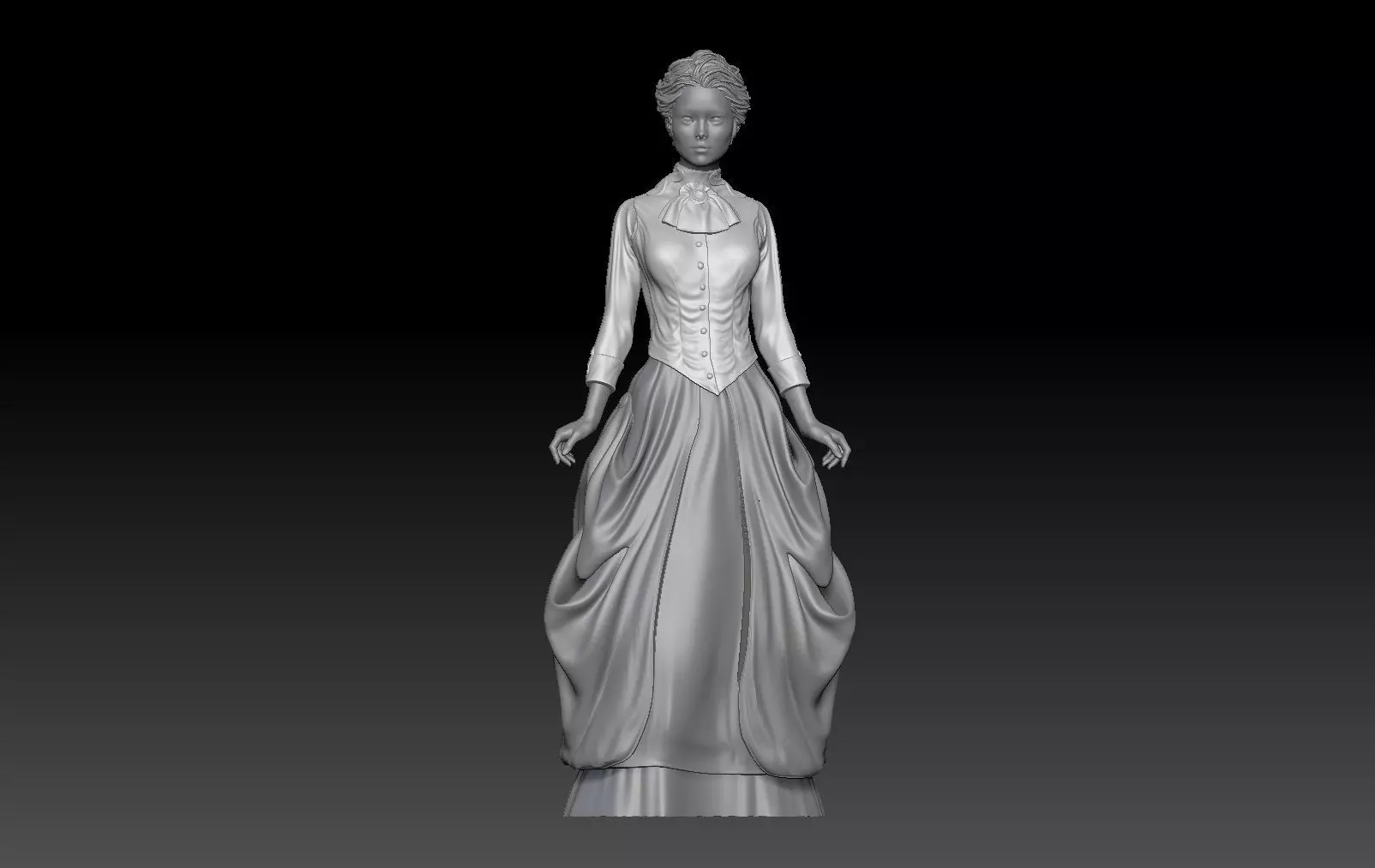 VICTORIAN ERA GIRL 1 3D print model_0