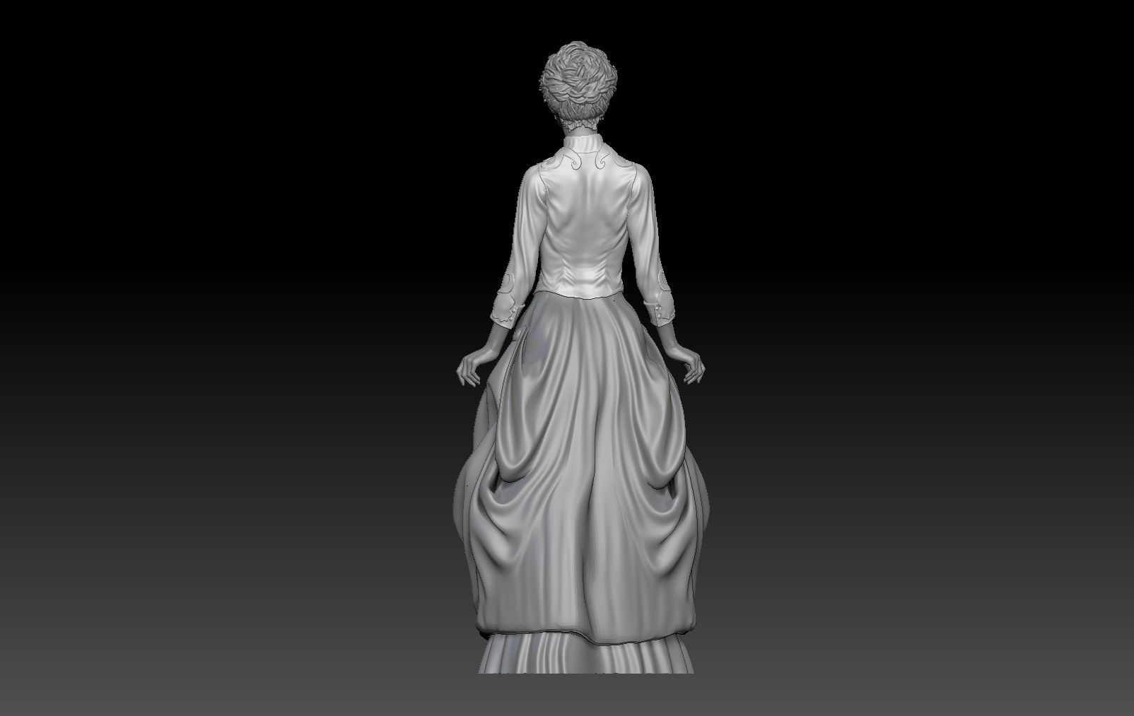VICTORIAN ERA GIRL 1 3D print model_2