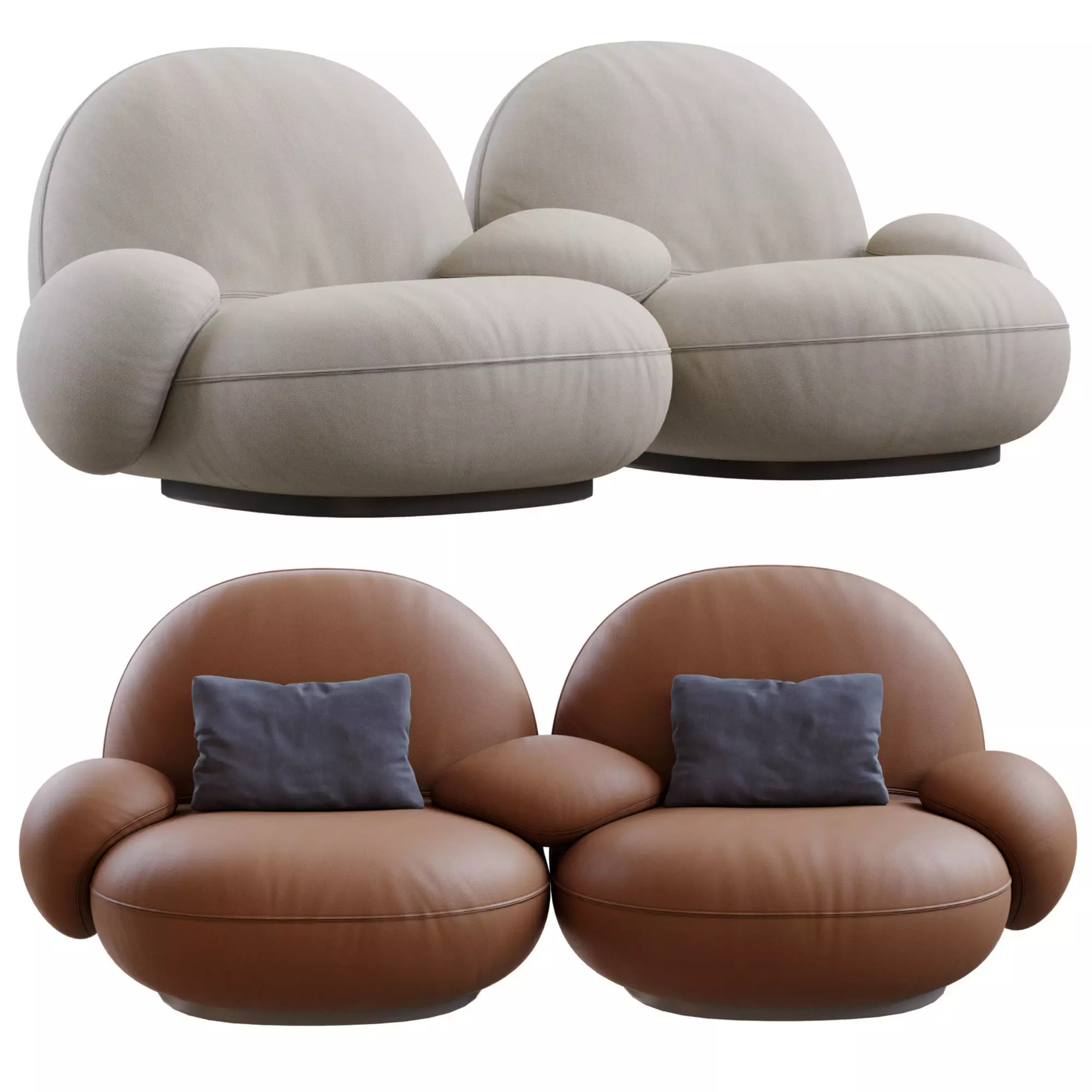 Pacha Sofa By Gubi 3D model_0