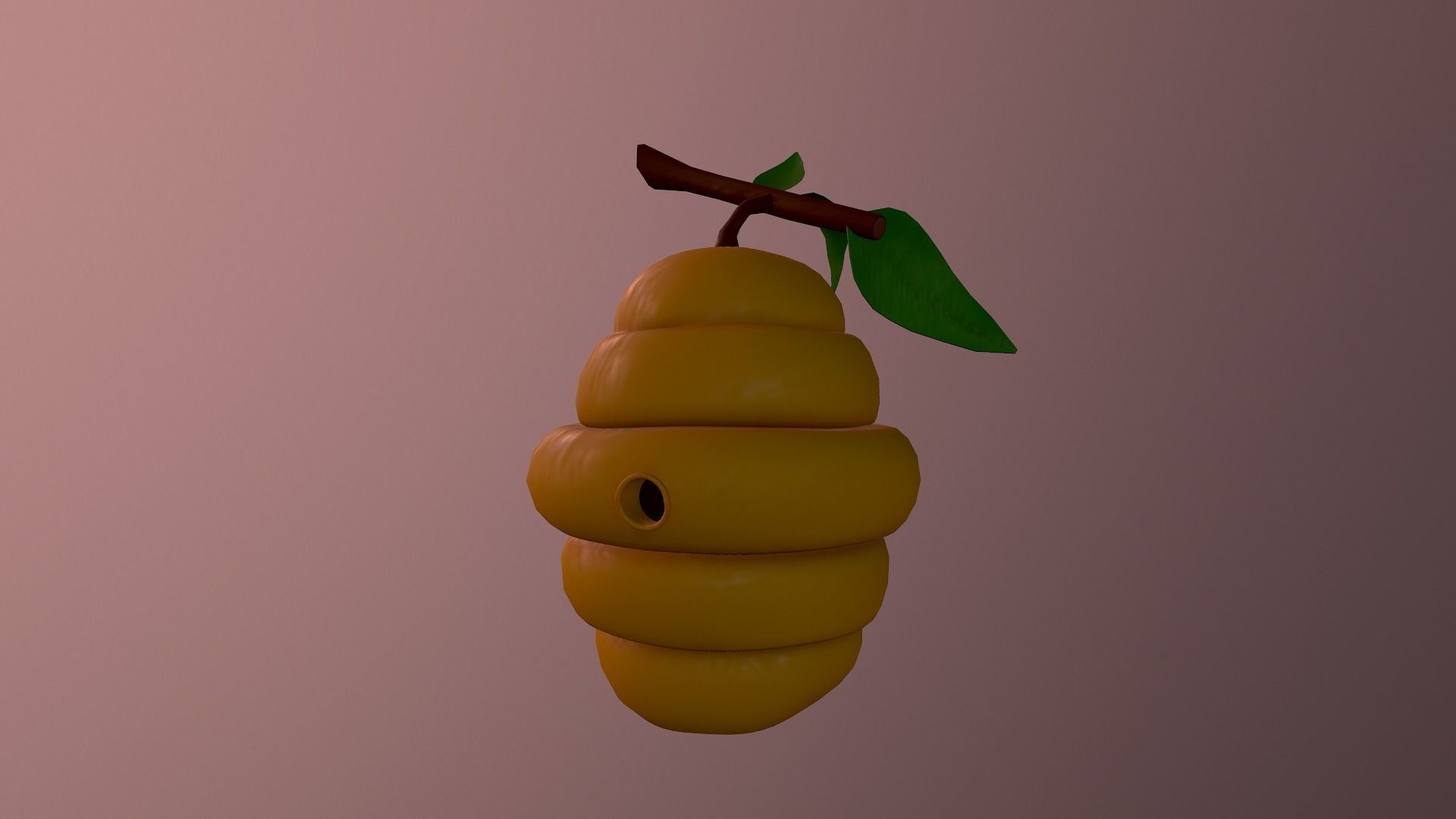 Honey Hive Low-poly 3D model_29