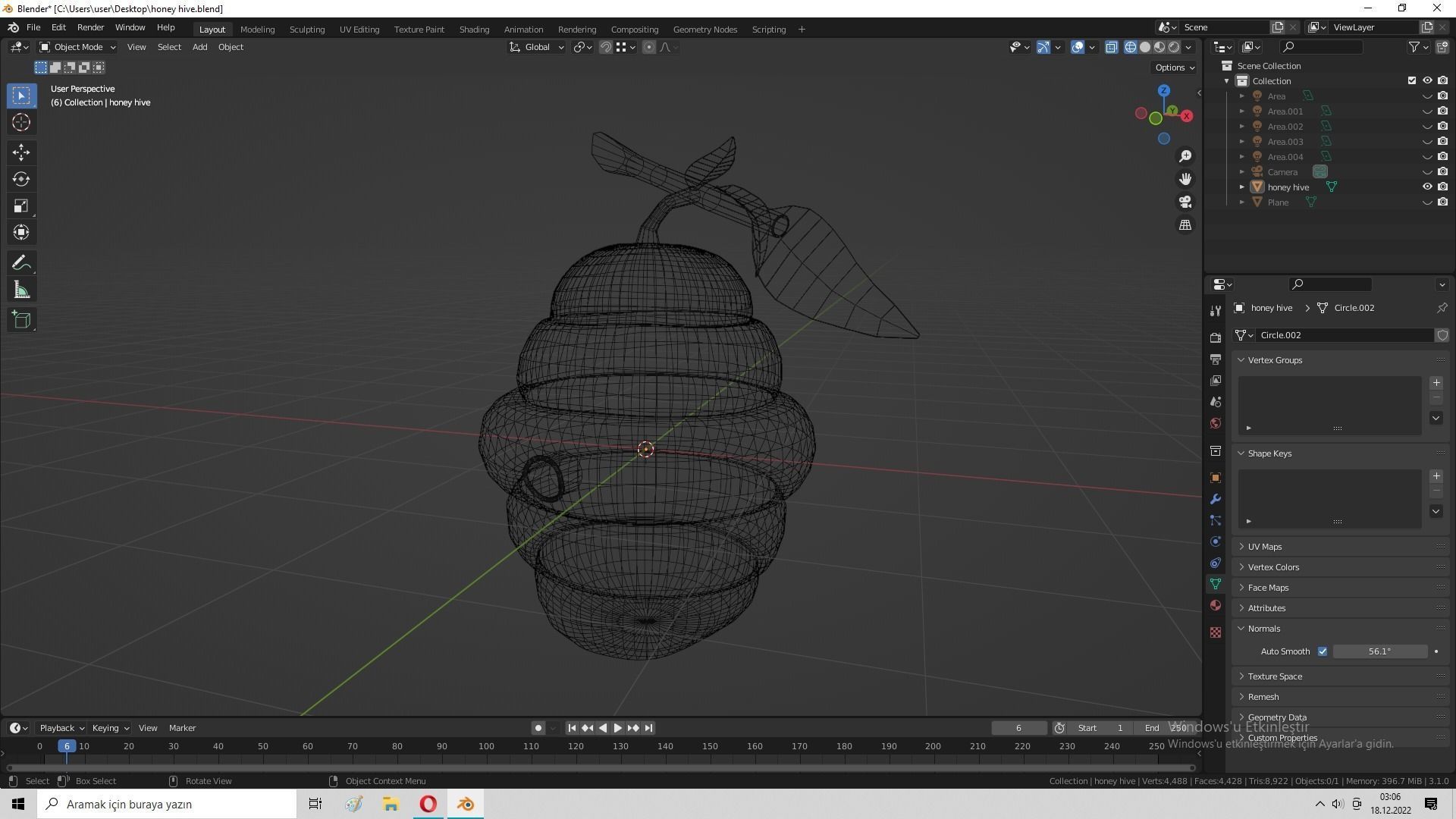 Honey Hive Low-poly 3D model_31