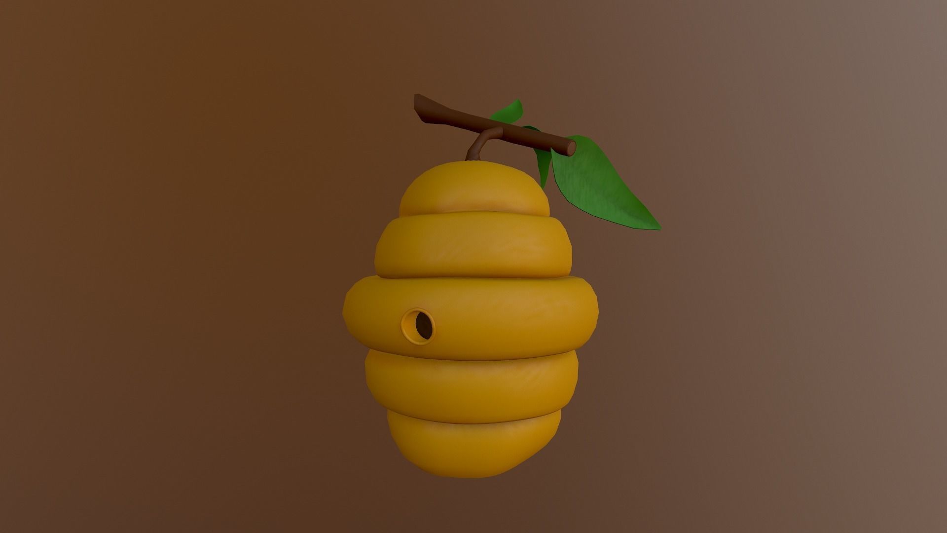 Honey Hive Low-poly 3D model_23