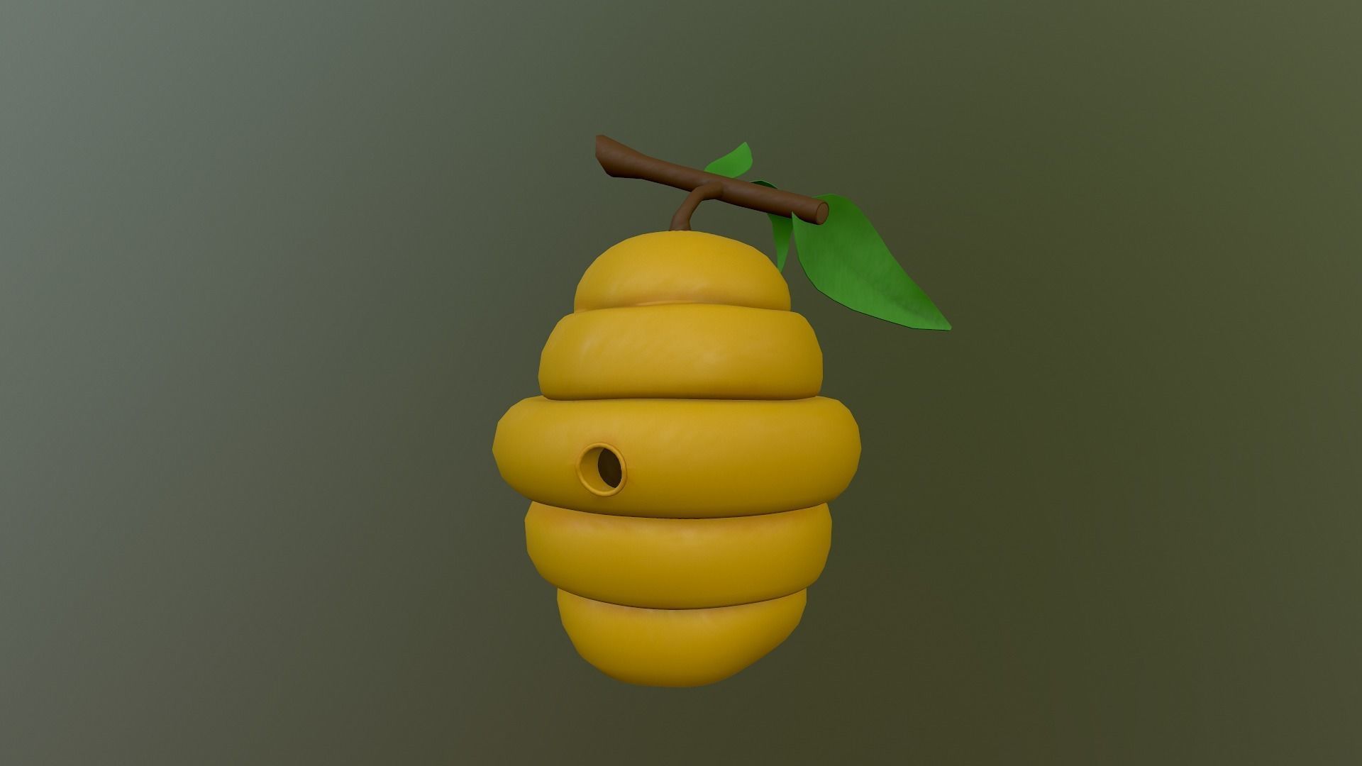 Honey Hive Low-poly 3D model_15