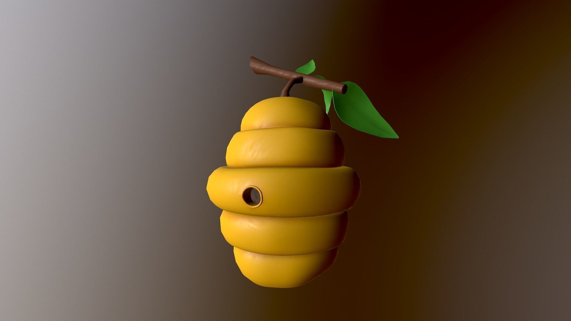Honey Hive Low-poly 3D model_12
