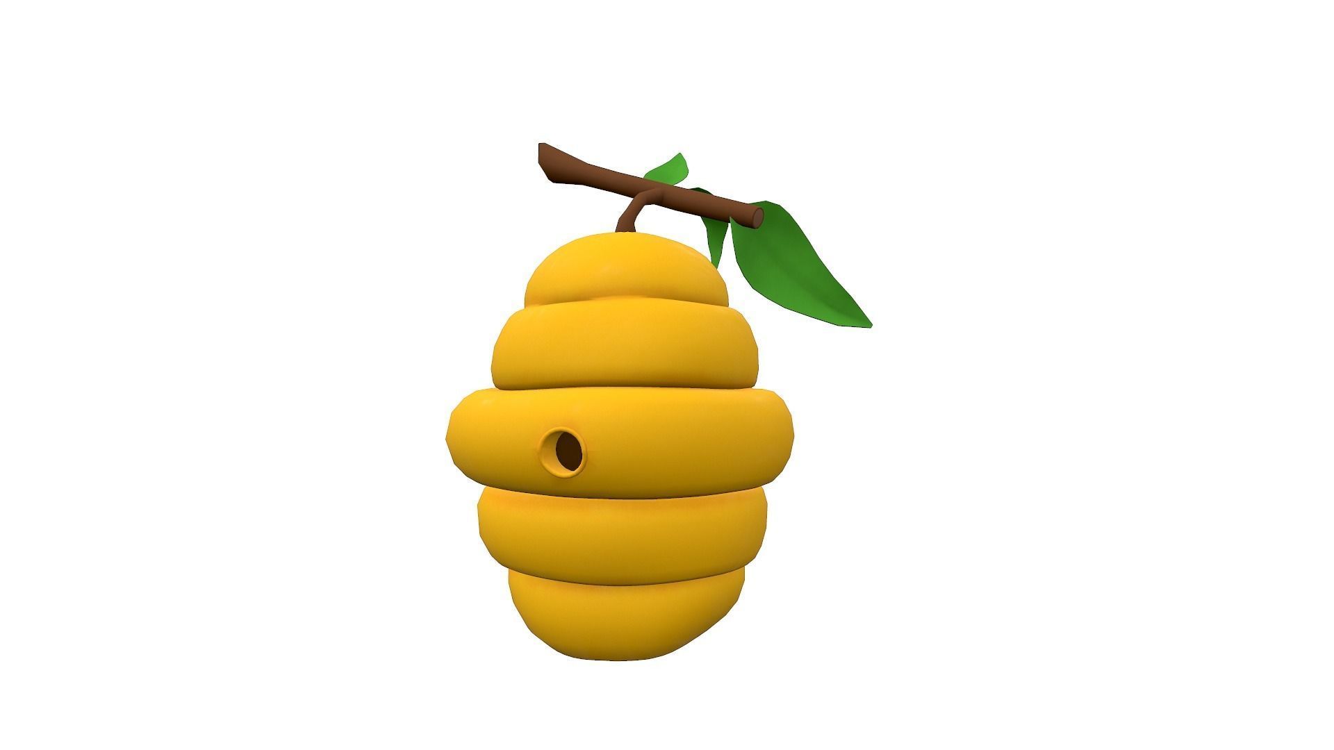 Honey Hive Low-poly 3D model_2