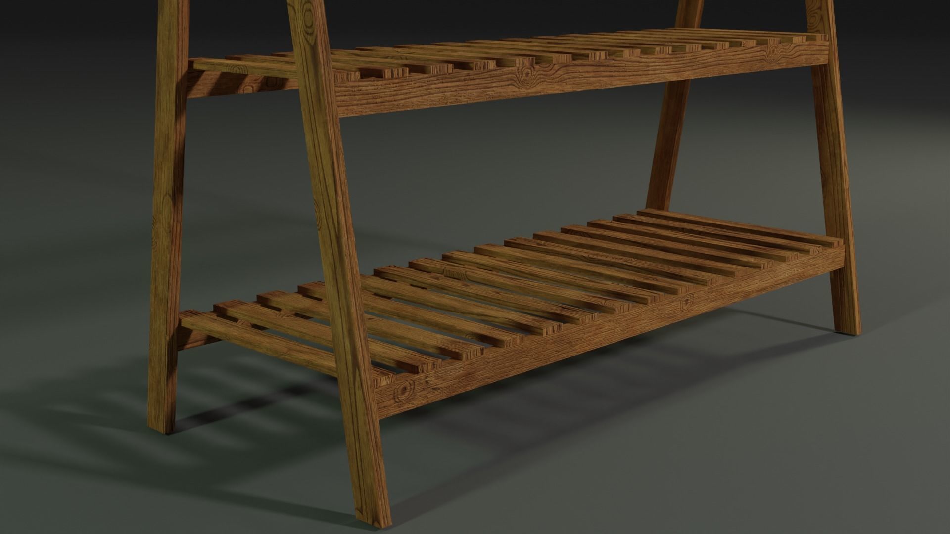 Low Poly Coat Rack  PBR Game Ready Furniture Asset Low-poly 3D model_1