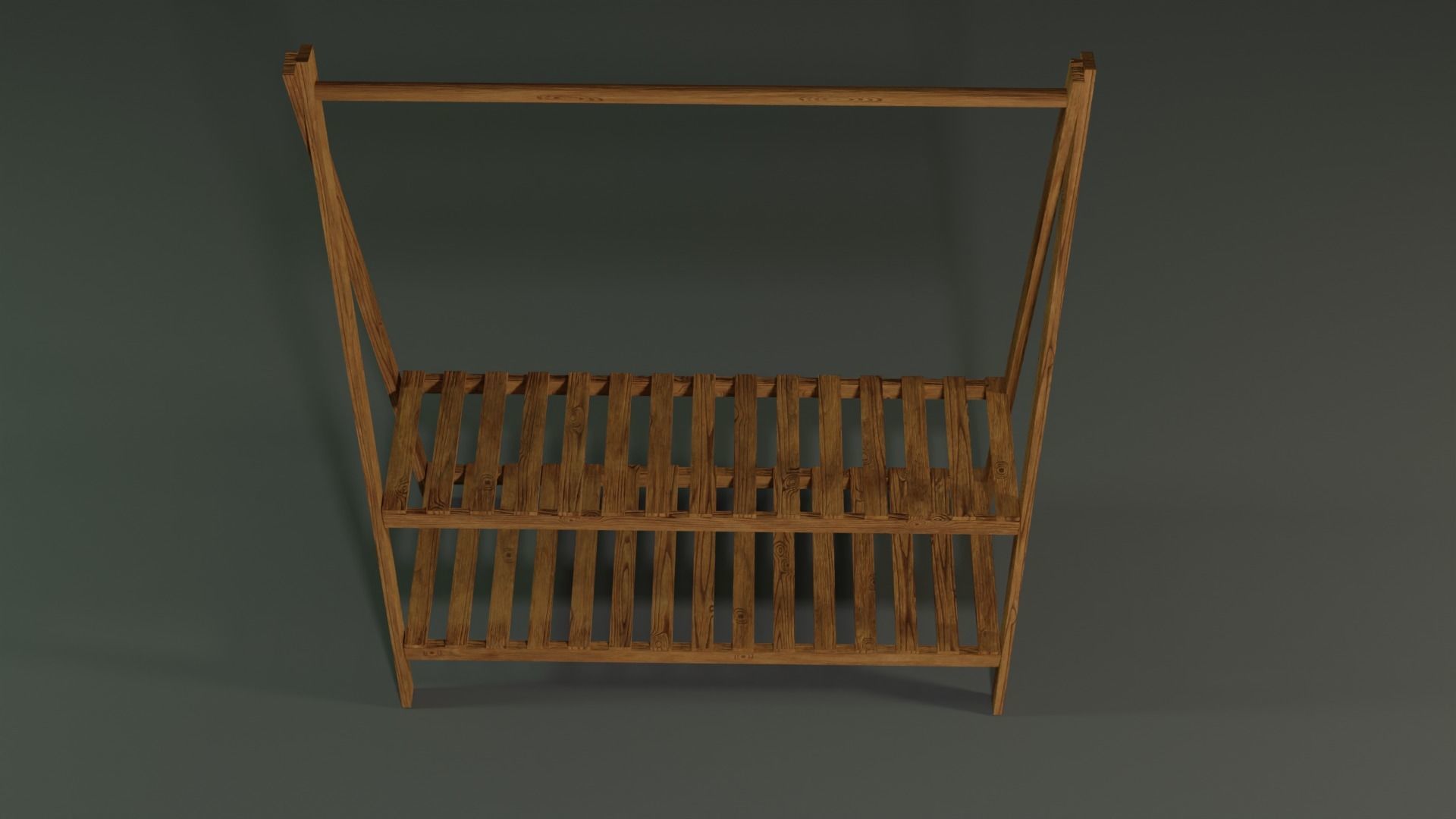 Low Poly Coat Rack  PBR Game Ready Furniture Asset Low-poly 3D model_3