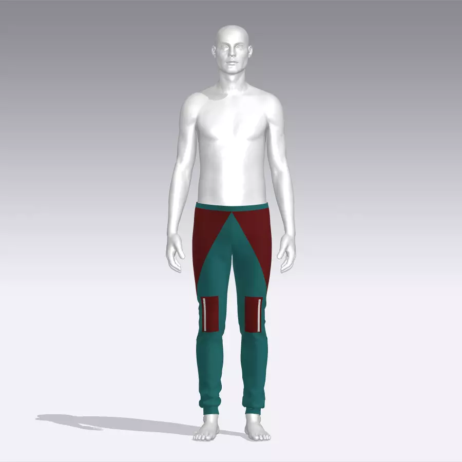 Pants mannequin wearing Low-poly 3D model_0