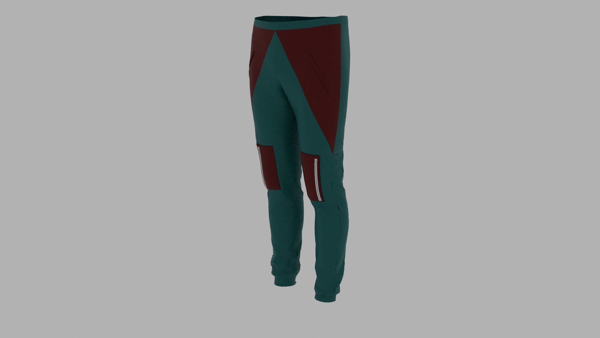 Pants mannequin wearing Low-poly 3D model_2