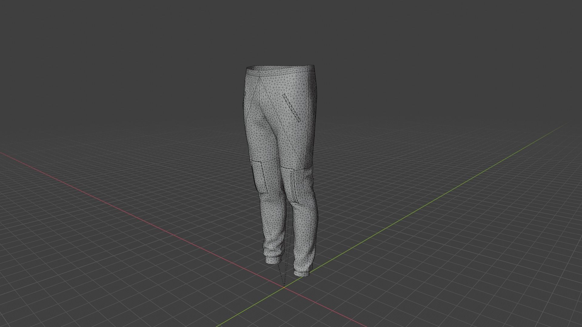 Pants mannequin wearing Low-poly 3D model_9