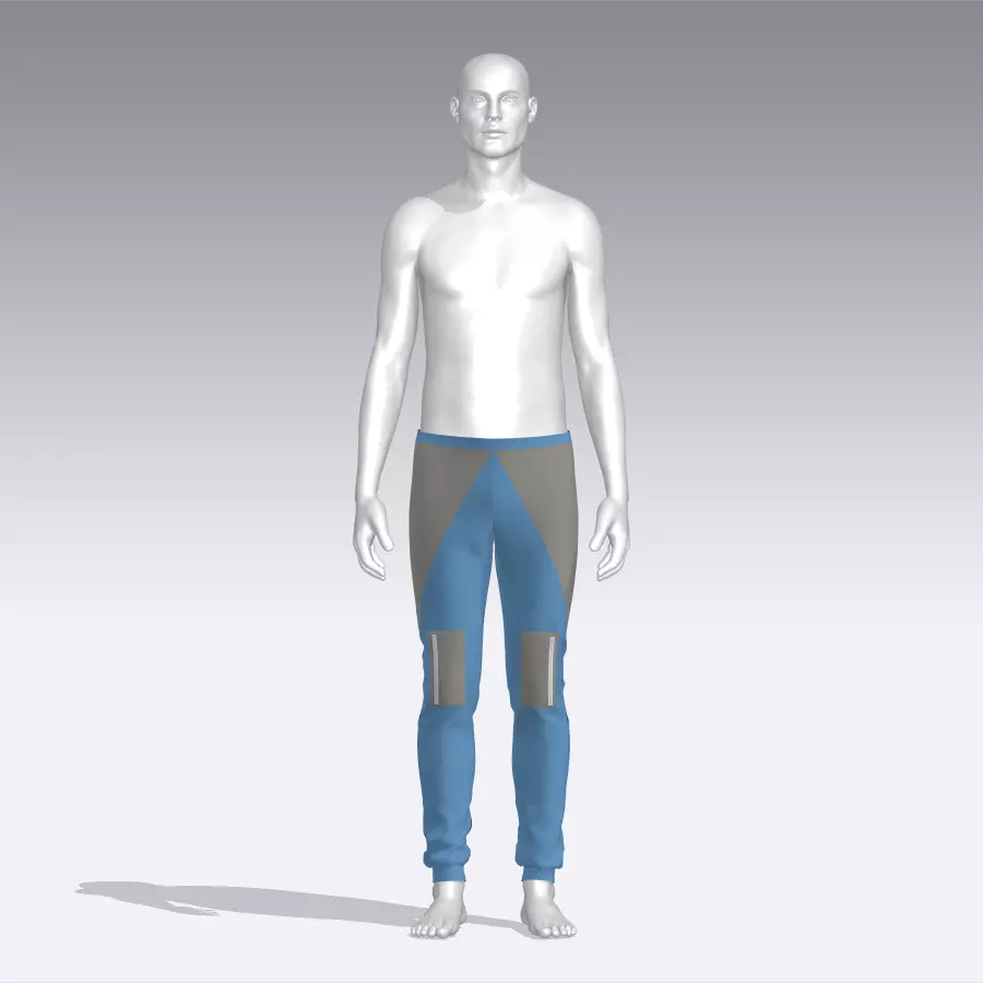 Pants mannequin wearing Low-poly 3D model_0