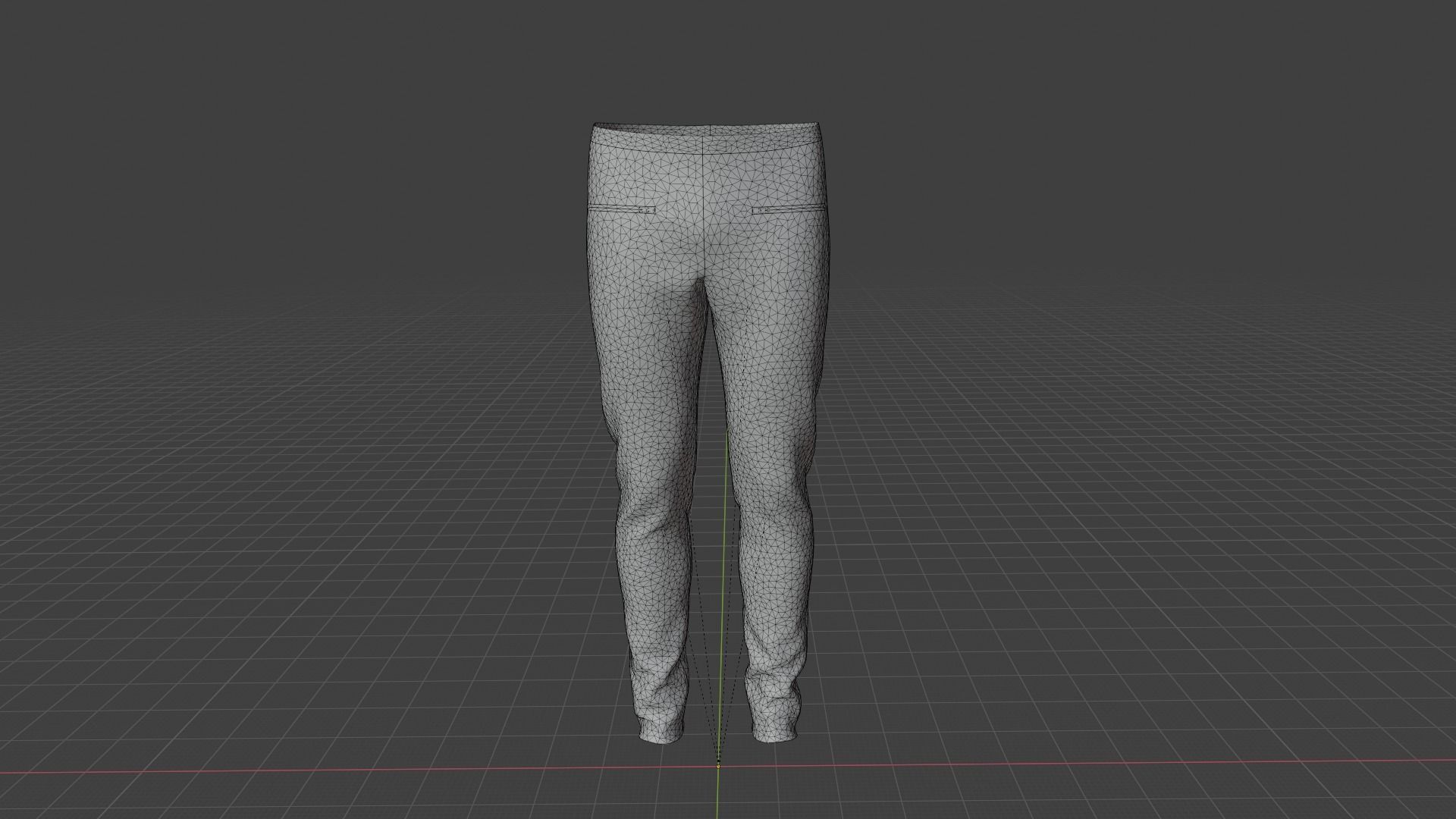 Pants mannequin wearing plaid Low-poly 3D model_8