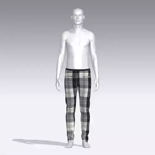 Pants mannequin wearing plaid