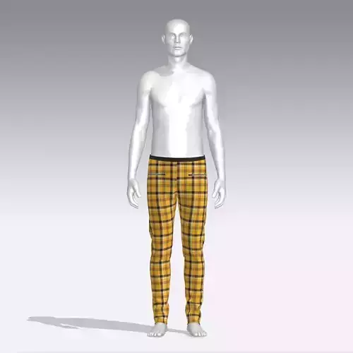 Pants mannequin wearing plaid